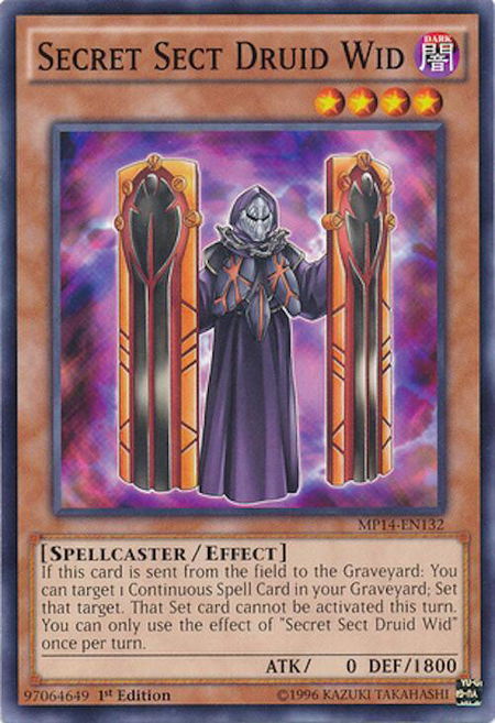 Secret Sect Druid Wid trading card from 2014 Mega-Tins Mega Pack Secret Sect Druid Wid - 2014 Mega-Tins Mega Pack YuGiOh trading card