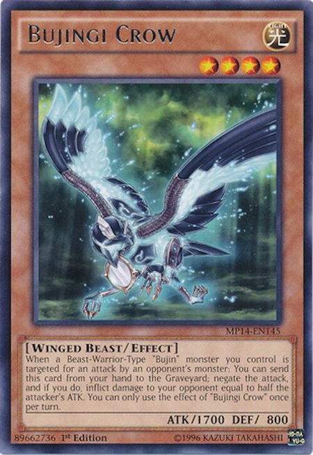 Bujingi Crow trading card from 2014 Mega-Tins Mega Pack Bujingi Crow - 2014 Mega-Tins Mega Pack YuGiOh trading card