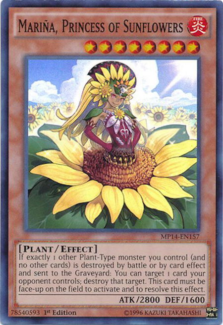 Mariña, Princess of Sunflowers - 2014 Mega-Tins Mega Pack YuGiOh trading card
