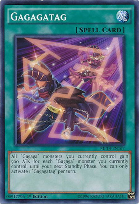 Gagagatag trading card from 2014 Mega-Tins Mega Pack Gagagatag - 2014 Mega-Tins Mega Pack YuGiOh trading card