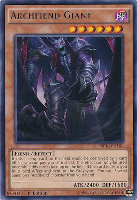 Archfiend Giant - 2014 Mega-Tins Mega Pack YuGiOh trading card