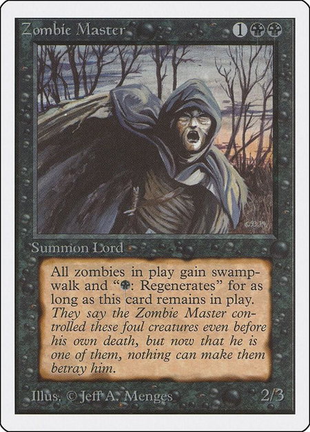 Zombie Master - Unlimited Edition Magic: The Gathering trading card