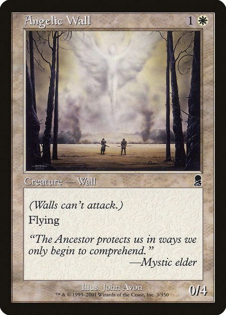 Angelic Wall - Odyssey Magic: The Gathering trading card