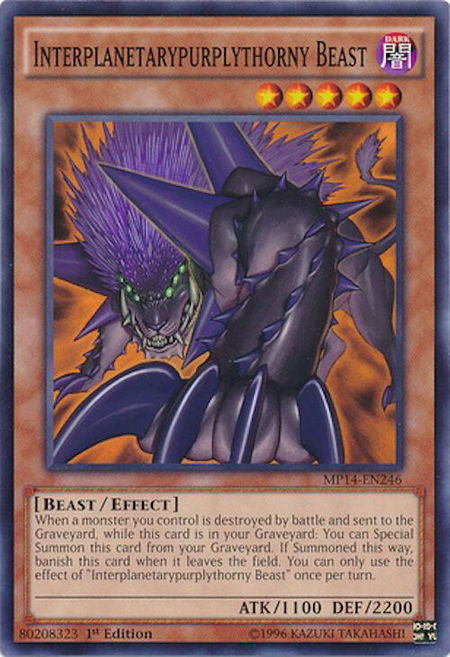 Interplanetarypurplythorny Beast - 2014 Mega-Tins Mega Pack YuGiOh trading card