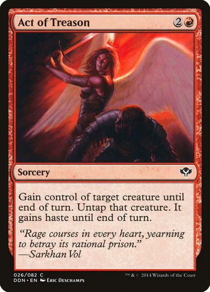 Act of Treason trading card from Duel Decks: Speed vs. Cunning Act of Treason - Duel Decks: Speed vs. Cunning Magic: The Gathering trading card