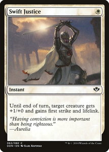 Swift Justice - Duel Decks: Speed vs. Cunning (DDN) #62 - Common Magic: The Gathering Trading Card