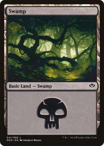 Swamp (041) - Duel Decks: Speed vs. Cunning (DDN) #41 - Land Magic: The Gathering Trading Card