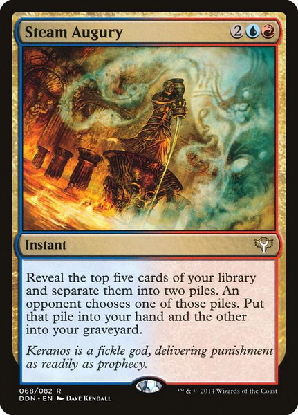 Steam Augury trading card from Duel Decks: Speed vs. Cunning Steam Augury - Duel Decks: Speed vs. Cunning Magic: The Gathering trading card