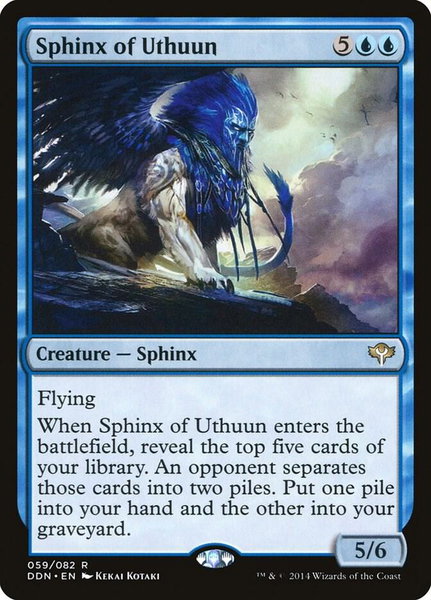 Sphinx of Uthuun trading card from Duel Decks: Speed vs. Cunning Sphinx of Uthuun - Duel Decks: Speed vs. Cunning Magic: The Gathering trading card