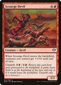 Scourge Devil - Duel Decks: Speed vs. Cunning (DDN) #18 - Uncommon Magic: The Gathering Trading Card