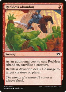 Reckless Abandon - Duel Decks: Speed vs. Cunning (DDN) #20 - Common Magic: The Gathering Trading Card