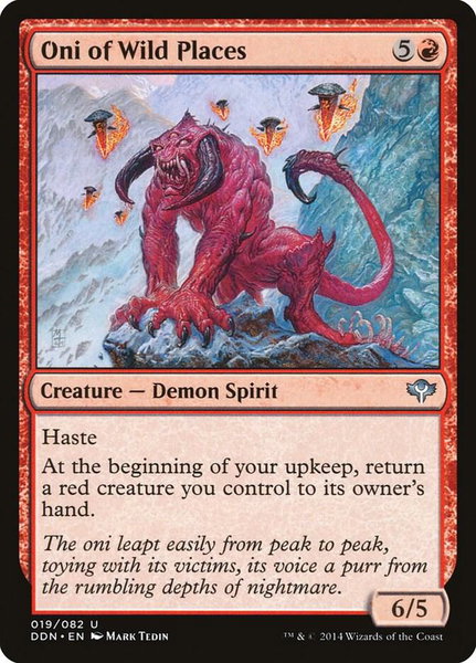 Oni of Wild Places trading card from Duel Decks: Speed vs. Cunning Oni of Wild Places - Duel Decks: Speed vs. Cunning Magic: The Gathering trading card