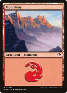 Mountain (036) - Duel Decks: Speed vs. Cunning (DDN) #36 - Land Magic: The Gathering Trading Card
