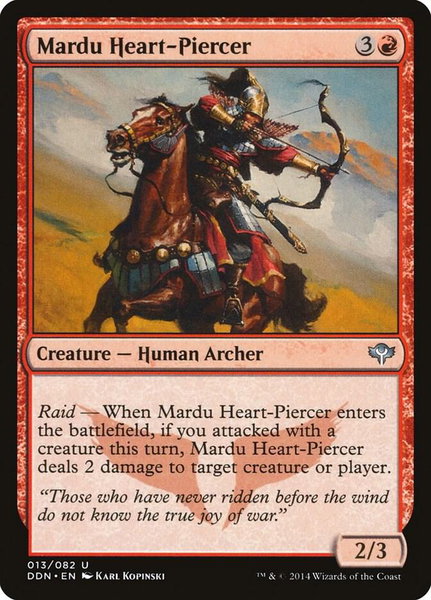 Mardu Heart-Piercer trading card from Duel Decks: Speed vs. Cunning Mardu Heart-Piercer - Duel Decks: Speed vs. Cunning Magic: The Gathering trading card