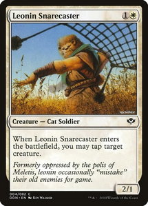 Leonin Snarecaster - Duel Decks: Speed vs. Cunning (DDN) #4 - Common Magic: The Gathering Trading Card
