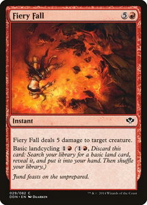 Fiery Fall - Duel Decks: Speed vs. Cunning (DDN) #29 - Common Magic: The Gathering Trading Card