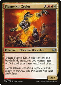 Flame-Kin Zealot - Duel Decks: Speed vs. Cunning (DDN) #17 - Uncommon Magic: The Gathering Trading Card