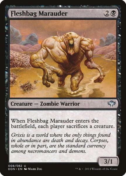 Fleshbag Marauder trading card from Duel Decks: Speed vs. Cunning Fleshbag Marauder - Duel Decks: Speed vs. Cunning Magic: The Gathering trading card