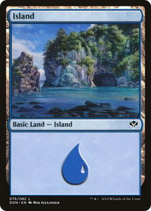 Island (076) - Duel Decks: Speed vs. Cunning (DDN) #76 - Land Magic: The Gathering Trading Card