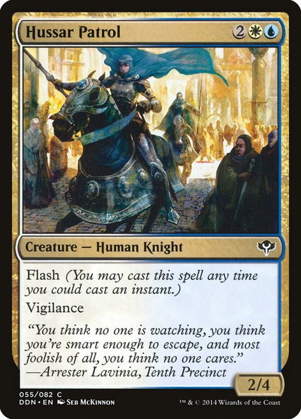 Hussar Patrol trading card from Duel Decks: Speed vs. Cunning Hussar Patrol - Duel Decks: Speed vs. Cunning Magic: The Gathering trading card