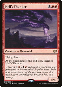 Hell's Thunder - Duel Decks: Speed vs. Cunning (DDN) #10 - Rare Magic: The Gathering Trading Card