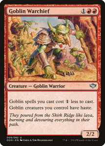 Goblin Warchief - Duel Decks: Speed vs. Cunning (DDN) #9 - Uncommon Magic: The Gathering Trading Card
