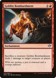 Goblin Bombardment - Duel Decks: Speed vs. Cunning (DDN) #24 - Uncommon Magic: The Gathering Trading Card