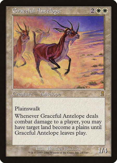 Graceful Antelope - Odyssey Magic: The Gathering trading card