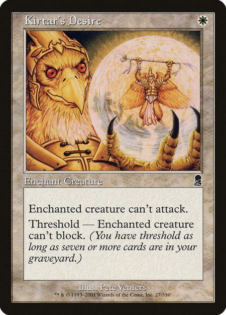 Kirtar's Desire - Odyssey Magic: The Gathering trading card