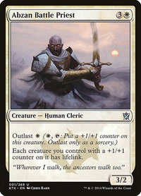 Abzan Battle Priest - Khans of Tarkir (KTK) #1 - Uncommon Magic: The Gathering Trading Card