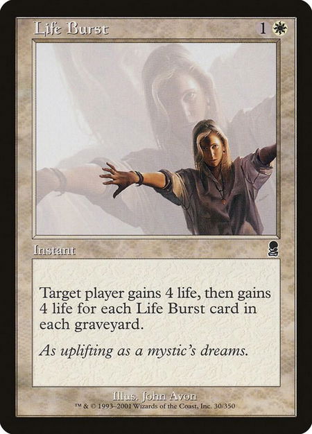 Life Burst - Odyssey Magic: The Gathering trading card