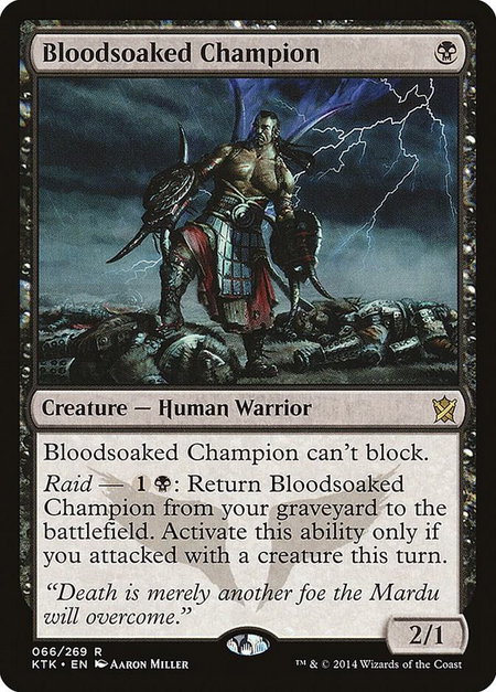 Bloodsoaked Champion - Khans of Tarkir Magic: The Gathering trading card