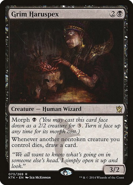 Grim Haruspex - Khans of Tarkir Magic: The Gathering trading card