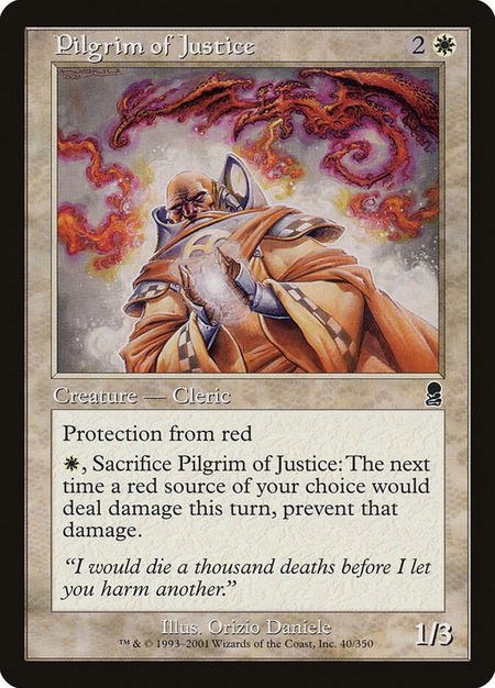 Pilgrim of Justice - Odyssey Magic: The Gathering trading card
