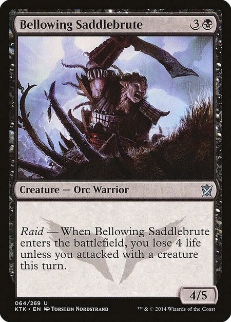 Bellowing Saddlebrute - Khans of Tarkir Magic: The Gathering trading card