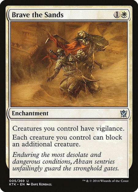 Brave the Sands trading card from Khans of Tarkir Brave the Sands - Khans of Tarkir Magic: The Gathering trading card