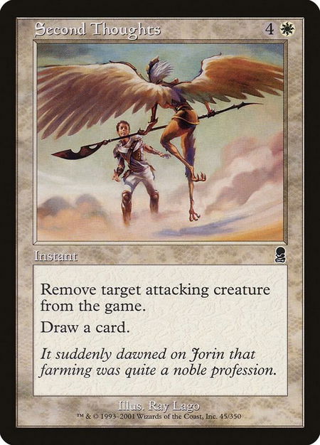 Second Thoughts - Odyssey Magic: The Gathering trading card
