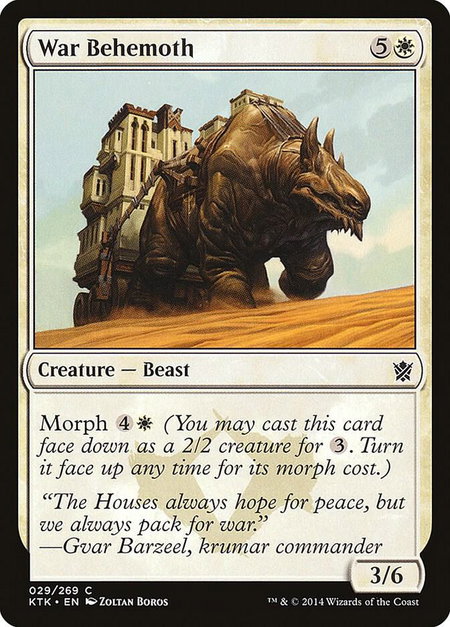 War Behemoth - Khans of Tarkir Magic: The Gathering trading card