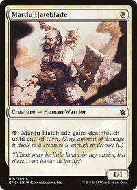 Mardu Hateblade - Khans of Tarkir (KTK) #16 - Common Magic: The Gathering Trading Card