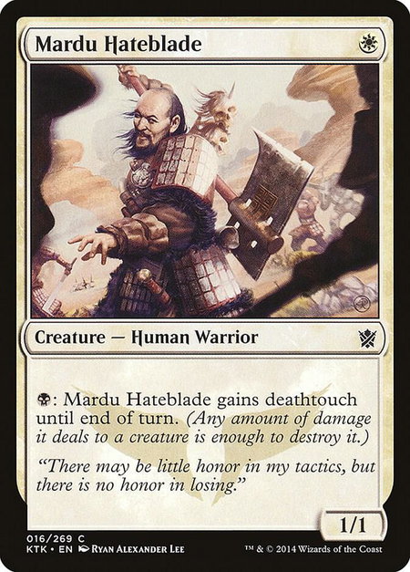 Mardu Hateblade - Khans of Tarkir Magic: The Gathering trading card
