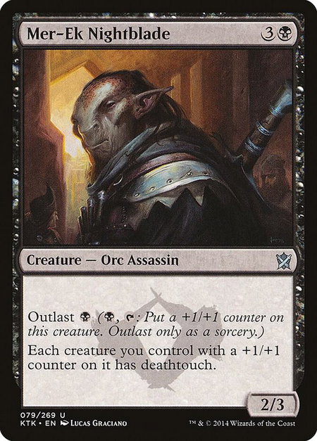 Mer-Ek Nightblade trading card from Khans of Tarkir Mer-Ek Nightblade - Khans of Tarkir Magic: The Gathering trading card