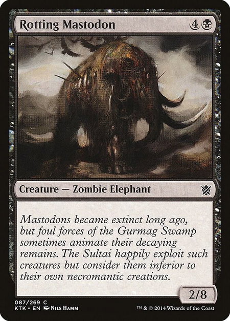 Rotting Mastodon trading card from Khans of Tarkir Rotting Mastodon - Khans of Tarkir Magic: The Gathering trading card