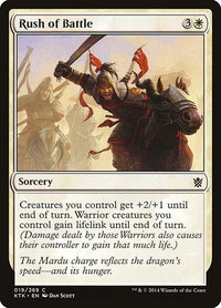 Rush of Battle - Khans of Tarkir (KTK) #19 - Common Magic: The Gathering Trading Card