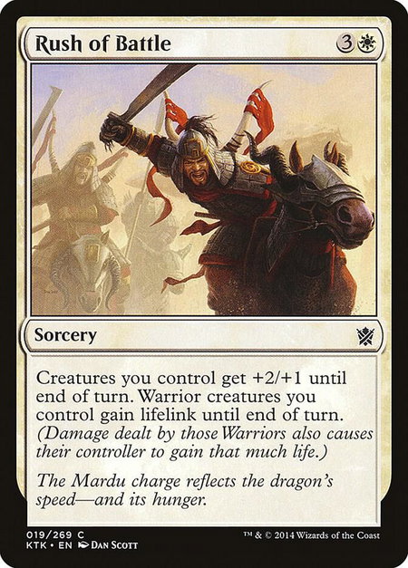 Rush of Battle - Khans of Tarkir Magic: The Gathering trading card