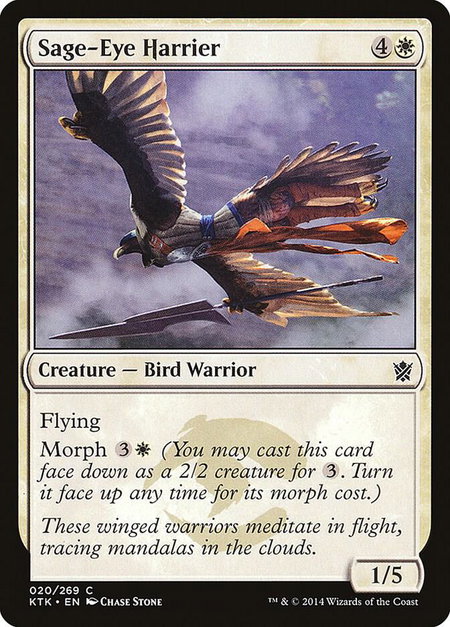 Sage-Eye Harrier trading card from Khans of Tarkir Sage-Eye Harrier - Khans of Tarkir Magic: The Gathering trading card