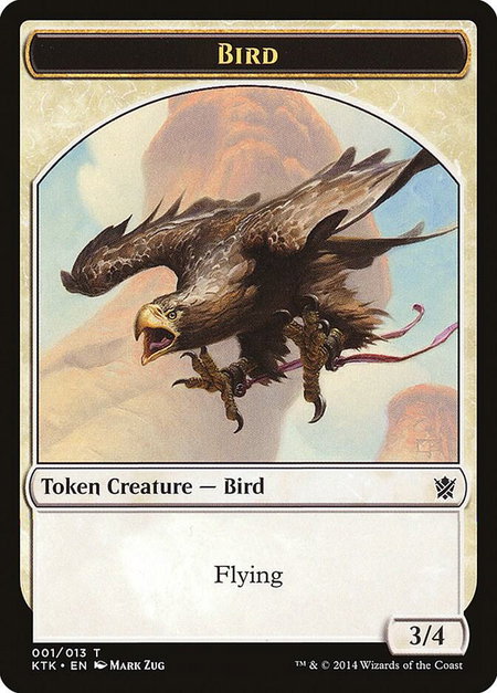 Bird Token - Khans of Tarkir Magic: The Gathering trading card