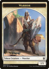 Warrior Token (003) - Khans of Tarkir (KTK) #3 - Token Magic: The Gathering Trading Card