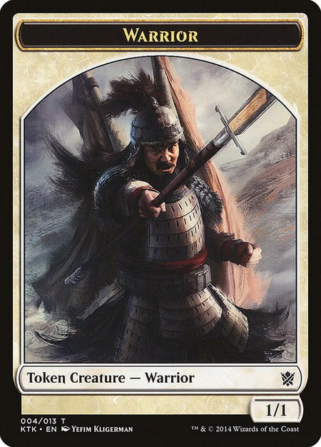 Warrior Token (004) - Khans of Tarkir Magic: The Gathering trading card