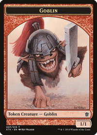 Goblin Token - Khans of Tarkir (KTK) #7 - Token Magic: The Gathering Trading Card