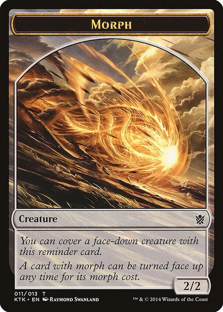 Morph Token - Khans of Tarkir Magic: The Gathering trading card